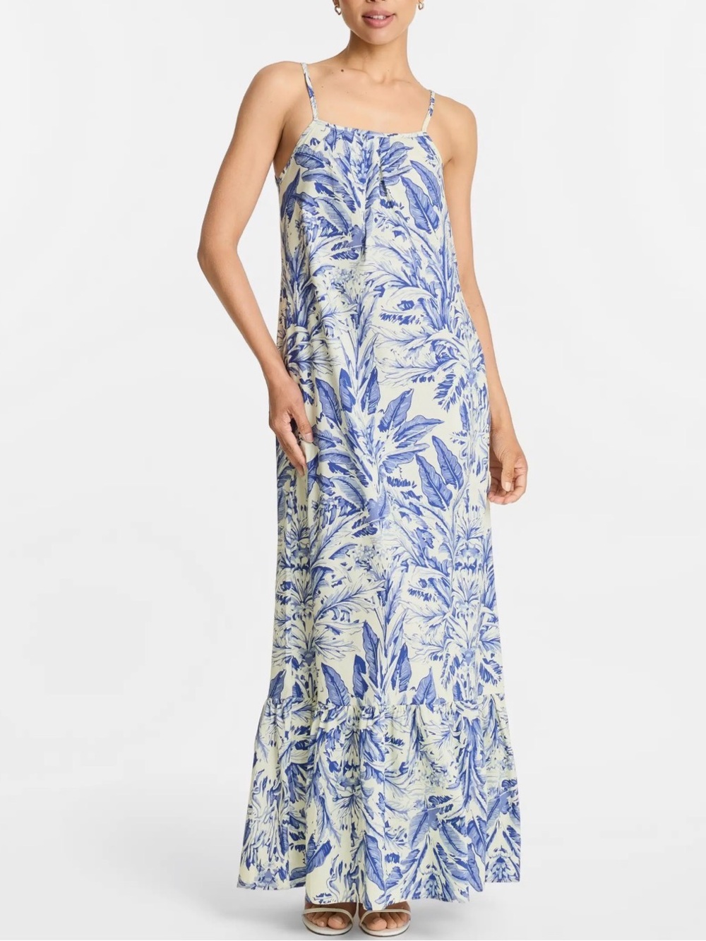 Diarrablu Blue and Cream Printed Top